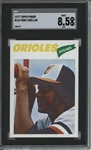 1977 Topps #162 Mike Cuellar 9 card progressive proof.